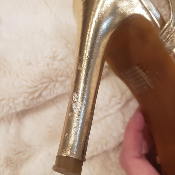 Gold embellished Antonio Melani Formal Heels - Picture 6 of 8